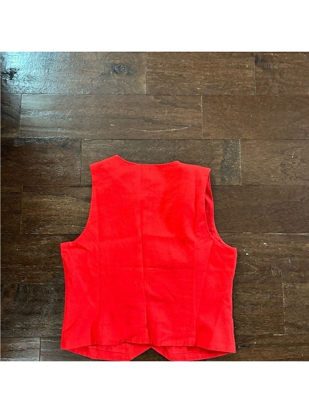 J.Crew-Button-front linen-blend vest, red size 6-NWT - Picture 9 of 15